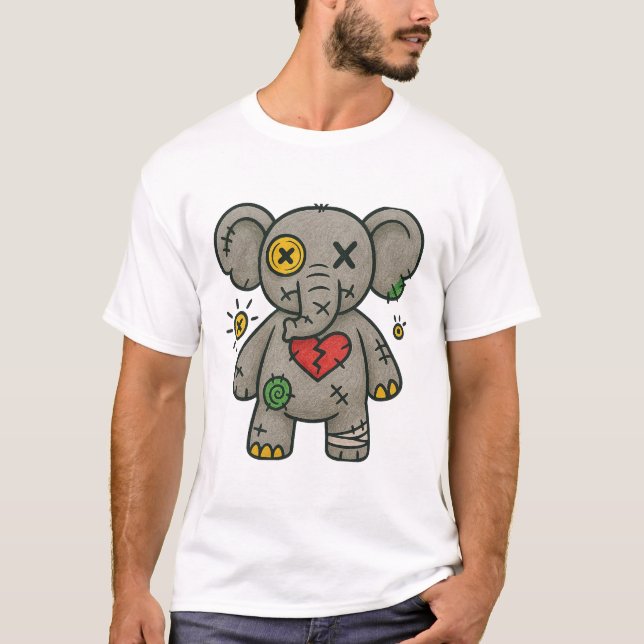 Voodoo Elephant Tee — Soft But Strong (Front)