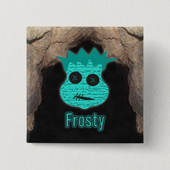Voodoo Heads ~ Cave 15 Cm Square Badge (Front)