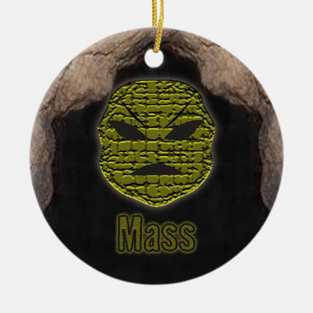 Voodoo Heads ~ Cave Ceramic Tree Decoration (Front)