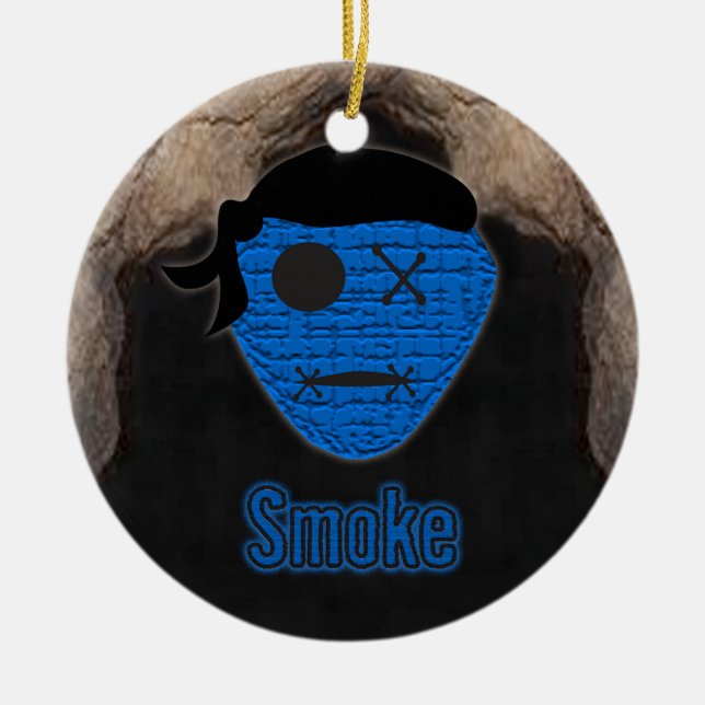 Voodoo Heads ~ Cave Ceramic Tree Decoration (Front)