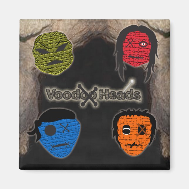Voodoo Heads ~ Cave Magnet (Front)