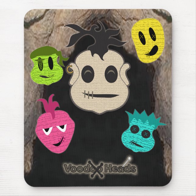 Voodoo Heads ~ Cave Mouse Mat (Front)