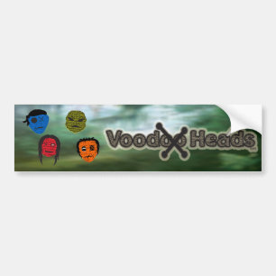 Voodoo Heads ~ Swamp Bumper Sticker