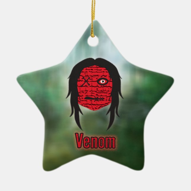 Voodoo Heads ~ Swamp Ceramic Tree Decoration (Front)