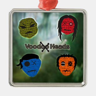 Voodoo Heads ~ Swamp Metal Tree Decoration