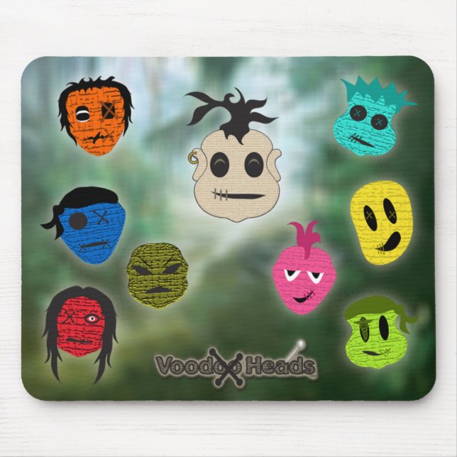 Voodoo Heads ~ Swamp Mouse Mat (Front)