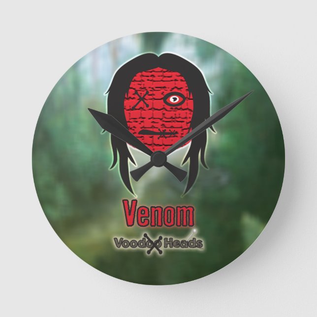 Voodoo Heads ~ Swamp Round Clock (Front)