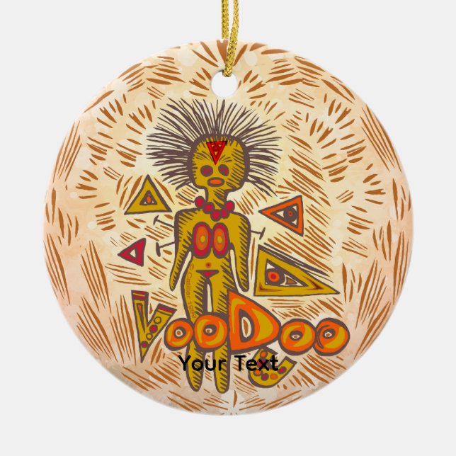 Voodoo Heart  Ceramic Tree Decoration (Front)