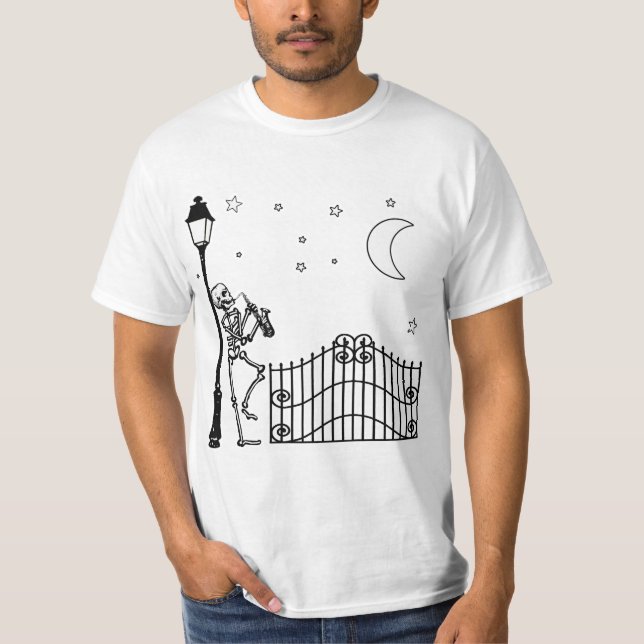 Voodoo Jazz Saxophone Player T-Shirt (Front)