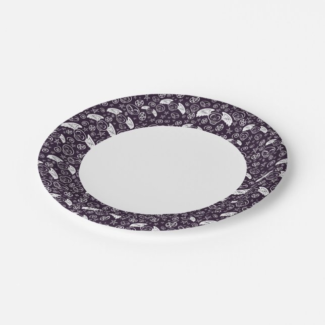 "Voodoo" Pattern Paper Plate (Angled)