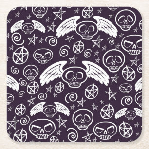 "Voodoo" Pattern Square Paper Coaster