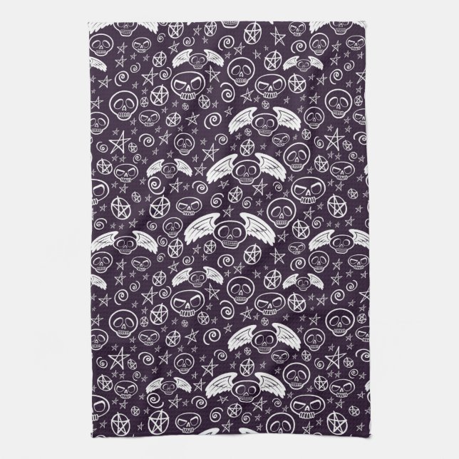 "Voodoo" Pattern Tea Towel (Vertical)