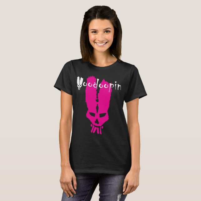 Voodoo Pin Magenta White T-Shirt (Front Full)