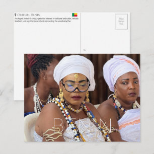 Voodoo Priestess, Ouidah, Benin Travel Postcard