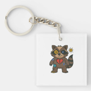 Voodoo Racoon Tee — Mischief Patched Up Key Ring