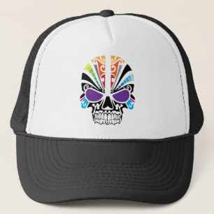 Voodoo Rainbow Skull Trucker Hat