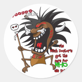 Voodoo RULES with Tagline Classic Round Sticker