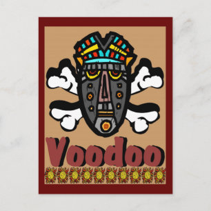 Voodoo  Spell Mask Postcard