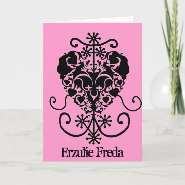 Voodoo valentine Card - Erzulie Freda (Front)