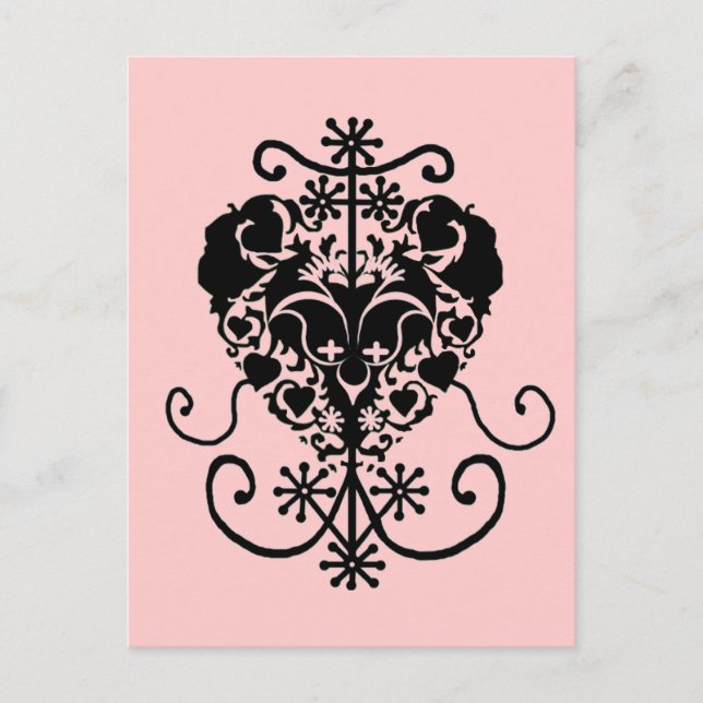 Voodoo Vévé for Erzulie Freda Postcard (Front)