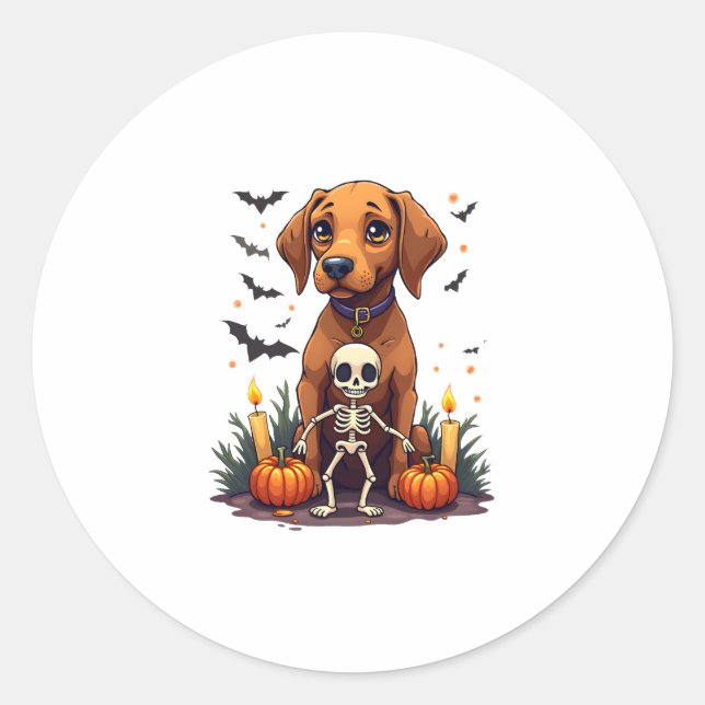 Voodoo Vizsla Dog Classic Round Sticker (Front)
