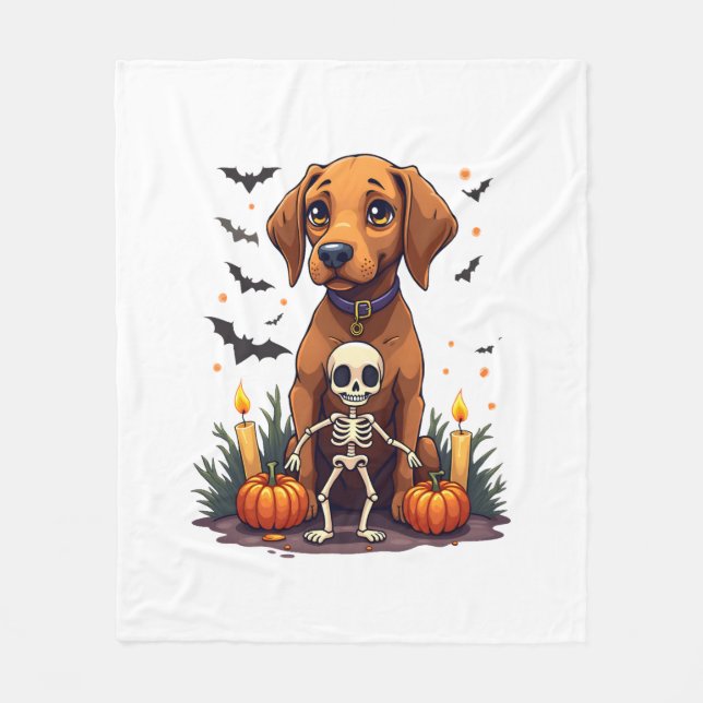 Voodoo Vizsla Dog Fleece Blanket (Front)