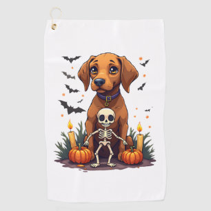Voodoo Vizsla Dog Golf Towel