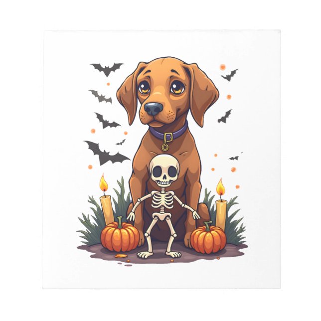 Voodoo Vizsla Dog Notepad (Front)