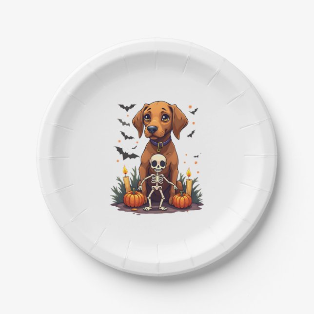 Voodoo Vizsla Dog Paper Plate (Front)