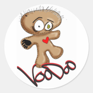voodoodoll classic round sticker