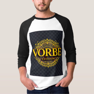 VORBE Fashion Premium Gold Monogram Raglan T-Shirt