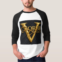 VORBE Fashion Premium Gold Monogram Raglan T-Shirt