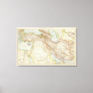 Vorderasien, Persien - Asia Minor and Persia Map Canvas Print