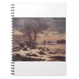 Vordingborg in Winter by J.C. Dahl Fine Art Notebook