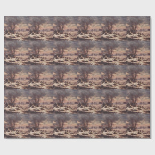 Vordingborg in Winter by J.C. Dahl Fine Art Wrapping Paper