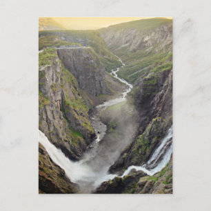 Voringsfossen waterfall in Norway postcard