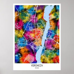 Voronezh Russia City Map Poster