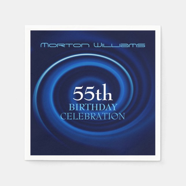 Vortex 55th Birthday Celebration Paper Napkins (Front)
