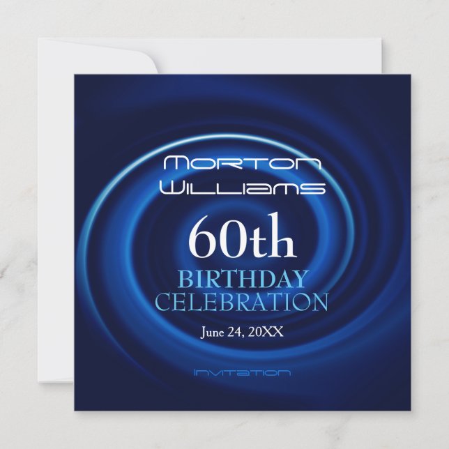 Vortex 60th Birthday Celebration Invitation (Front)