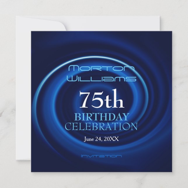 Vortex 75th Birthday Celebration Invitation (Front)