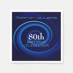 Vortex 80th Birthday Celebration Paper Napkin