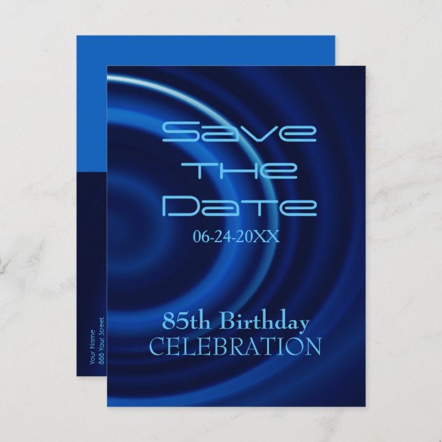 Vortex 85th Birthday Save the Date Postcard (Front/Back)