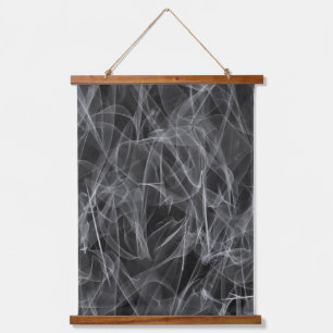 vortex black and white  hanging tapestry