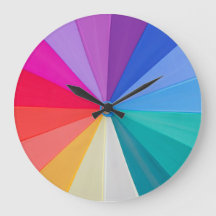 vortex of colours round large wall clock