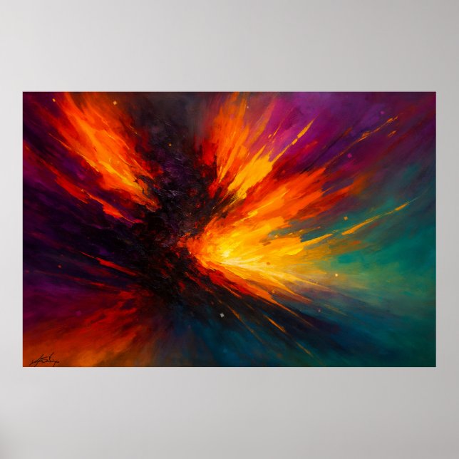 Vortex of Light - Abstract Firestorm in Motion Poster (Front)