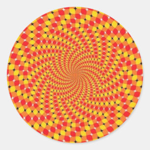 Vortex Optical Illusions Classic Round Sticker