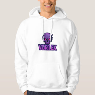 Vortex Skull Hoodie - Purple Neon Glow Style