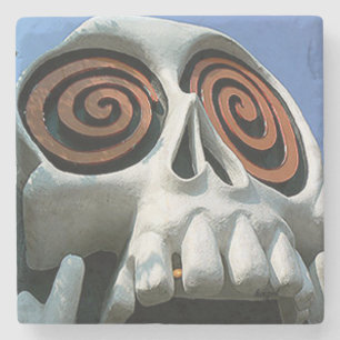 Vortex Skull, Little 5 Points, Atlanta Landmark Ma Stone Coaster