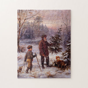 Vorweihnacht Franz Krüger Christmas Tree Snow Jigsaw Puzzle