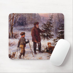 Vorweihnacht Franz Krüger Christmas Tree Snow Mouse Mat